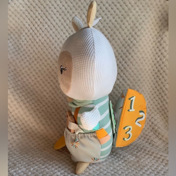 Coco Village Plush Llama Sensory Stuffed Animal Toy Mirror Crinkle Wood Teether - Picture 2 of 14